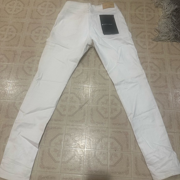 Men's Slim Fit PURPLE Jeans (white)